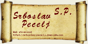 Srboslav Pecelj vizit kartica